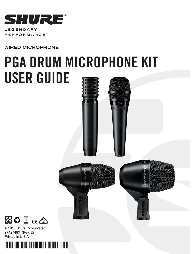 Shure Drum Bundle PGADRUMKIT4 user guide