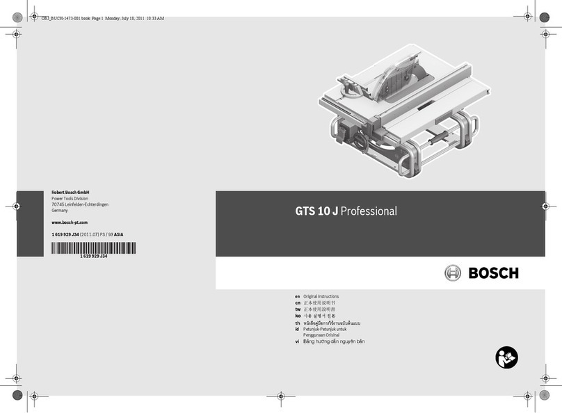 Bosch GTS 10 J Professional User manual