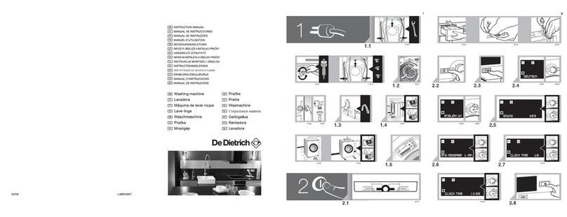 DeDietrich Washing Machine instruction manual