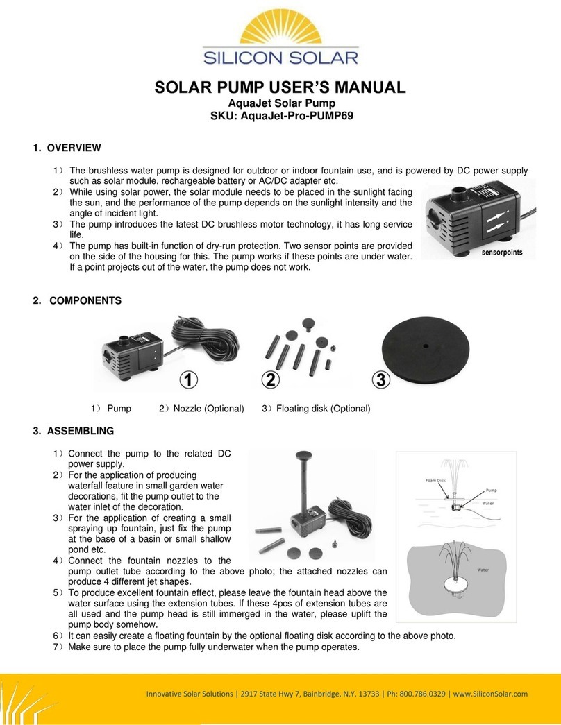Silicon Solar AquaJet-Pro-PUMP69 user manual