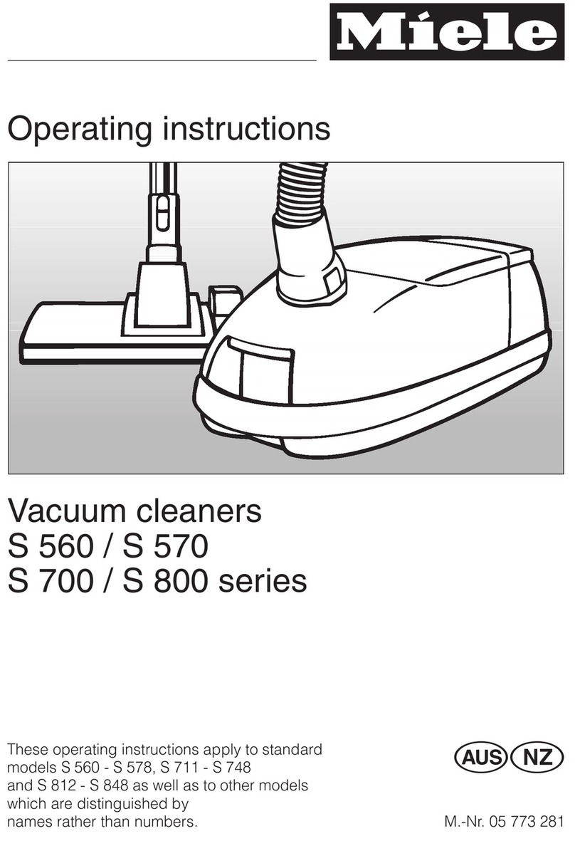 Miele S 560 series operating instructions