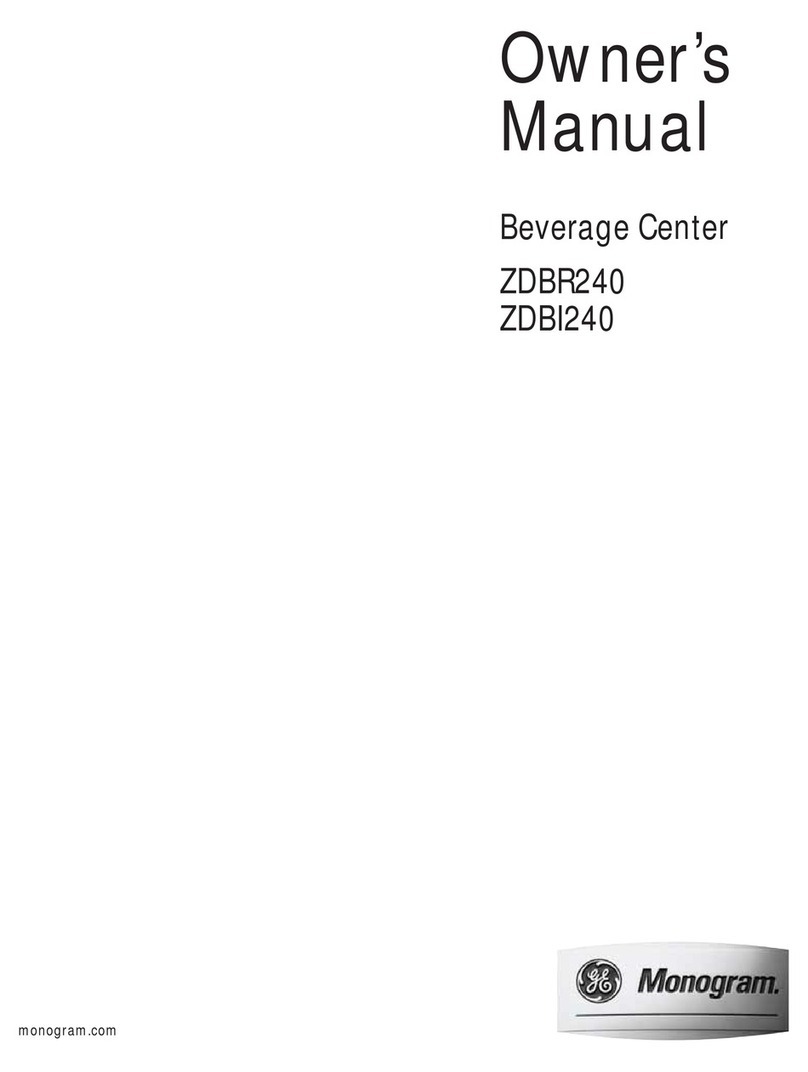 Monogram ZDBR240 owner's manual
