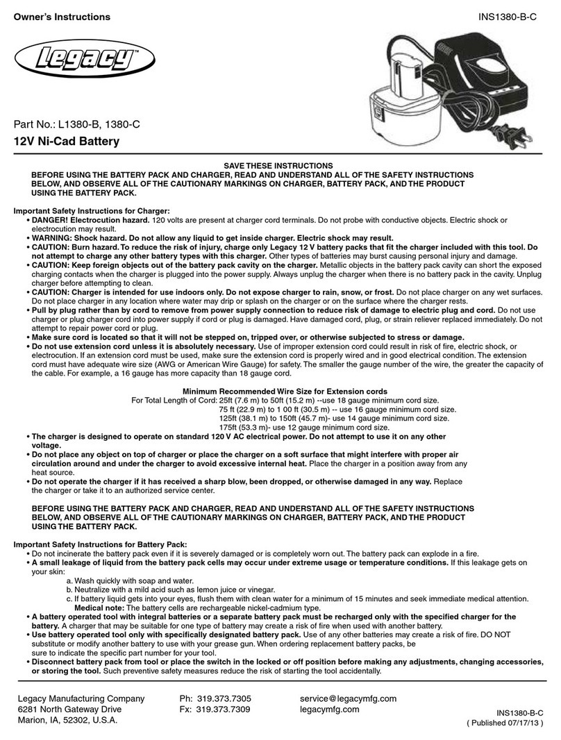 Legacy L1380-B owner's manual