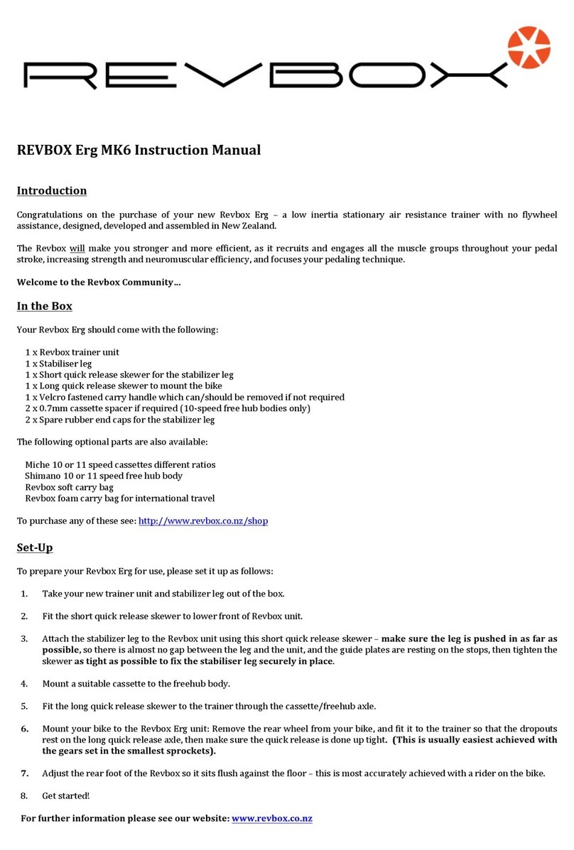 Revbox Erg MK6 instruction manual