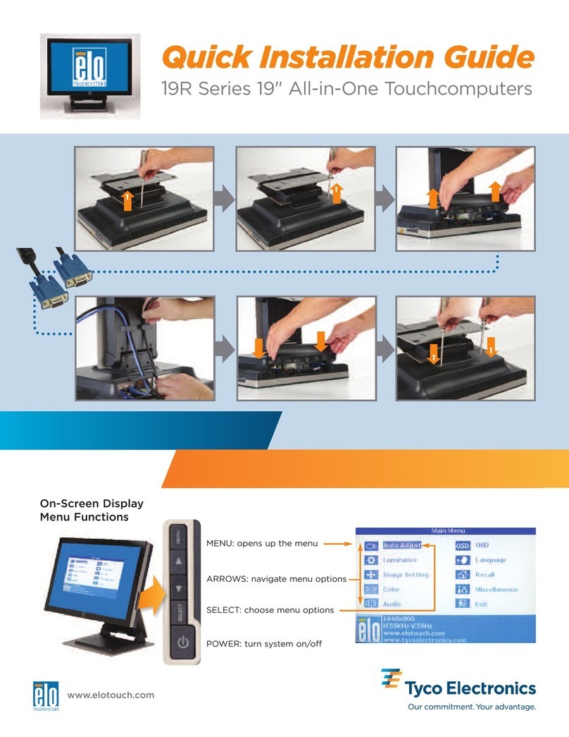 Elo TouchSystems 19R2 Quick installation guide