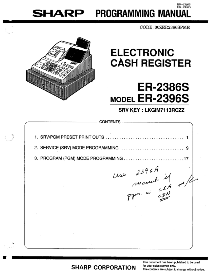 Sharp ER-2386S Programming manual