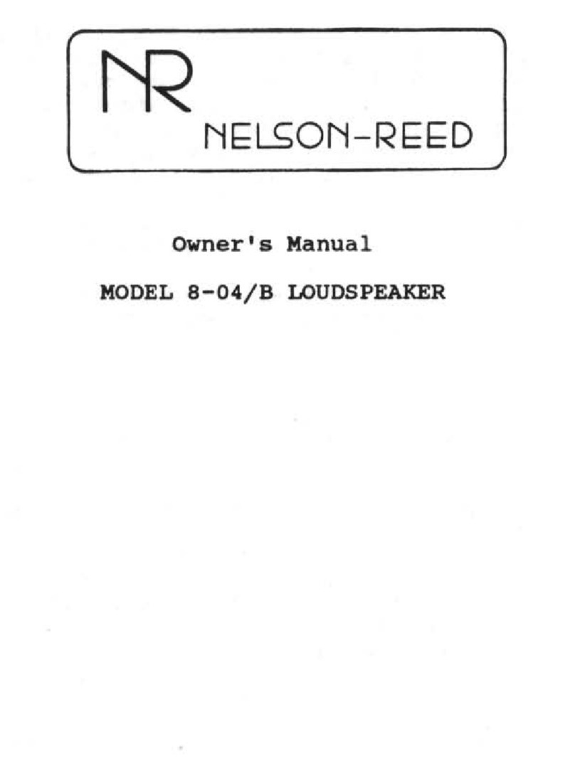 Nelson-Reed 8-04/B owner's manual