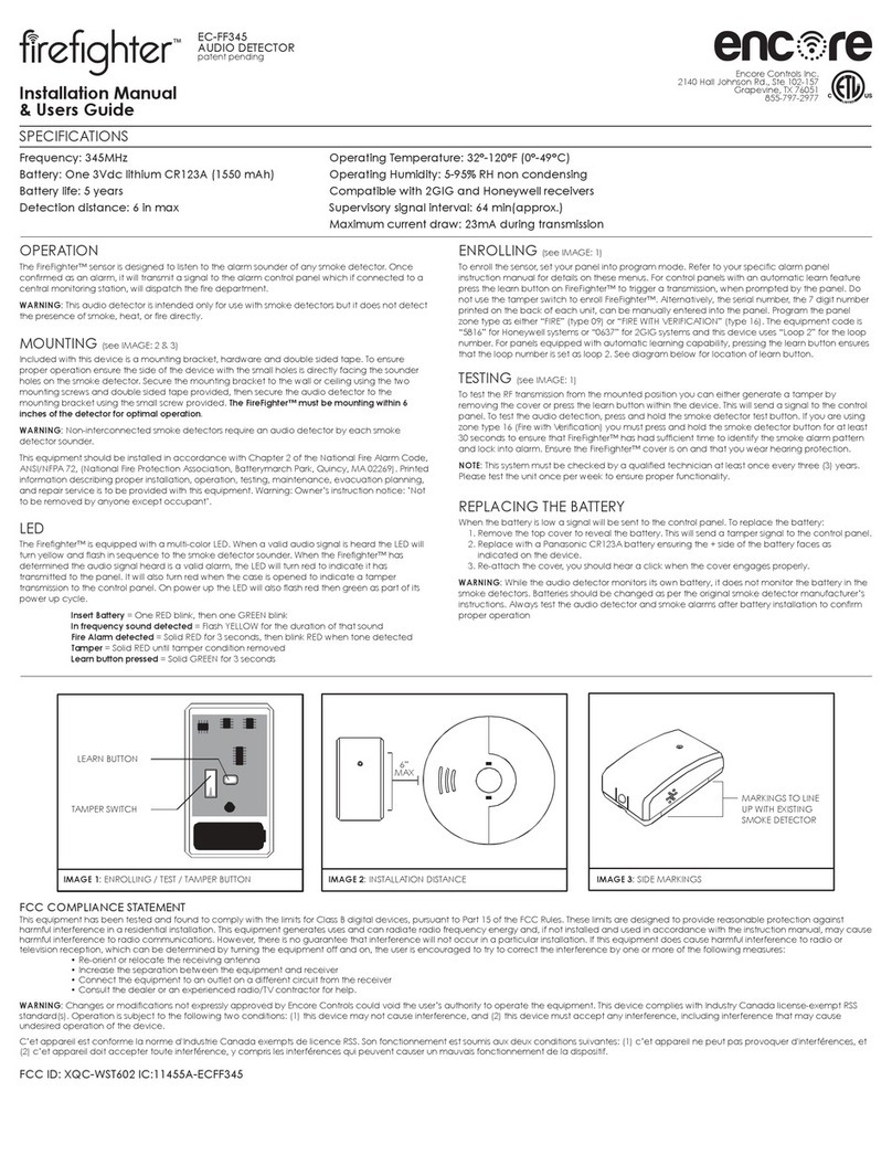 Firefighter EC-FF345 Installation manual & users guide Firefighter EC-FF345 Installation manual & users guide