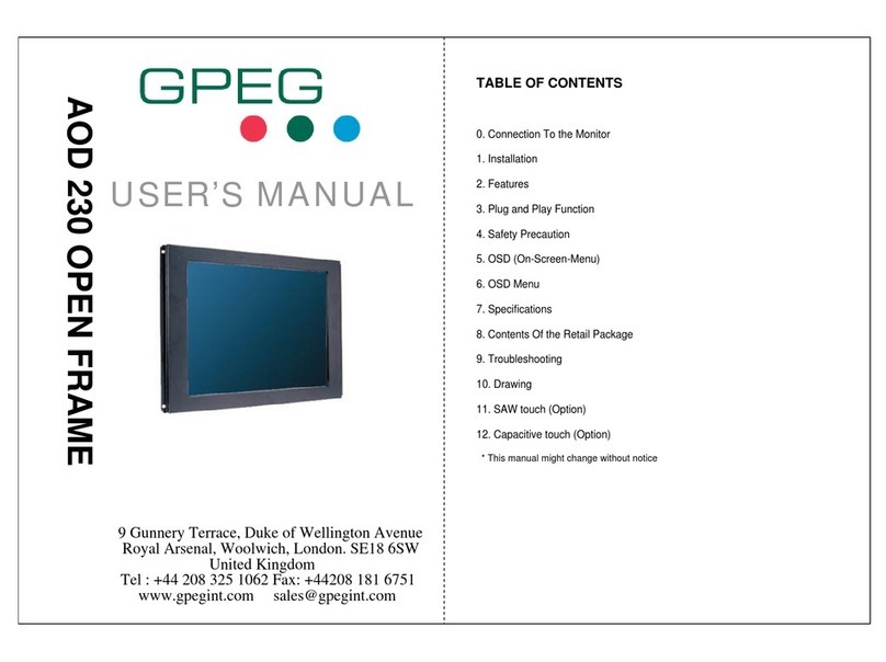 GPEG AOD 230 OPEN FRAME user manual