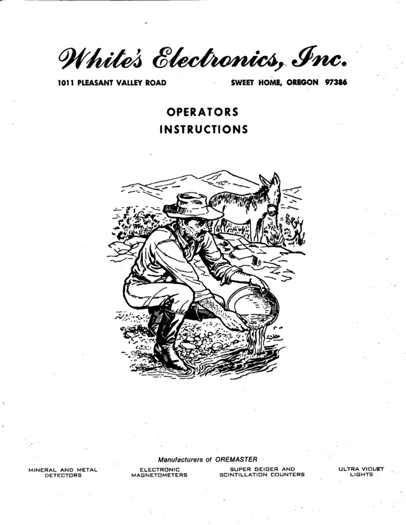 Whites Comet 50 Operator instructions
