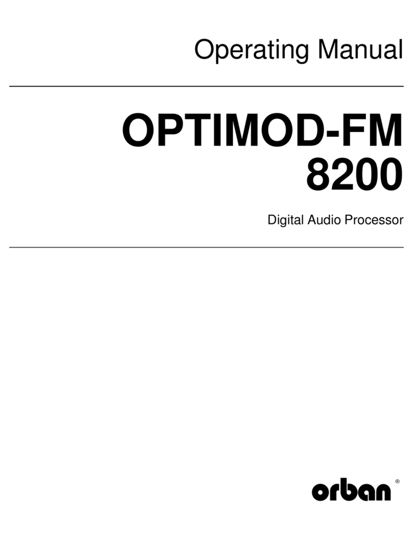 Orban OPTIMOD-FM 8200 User manual