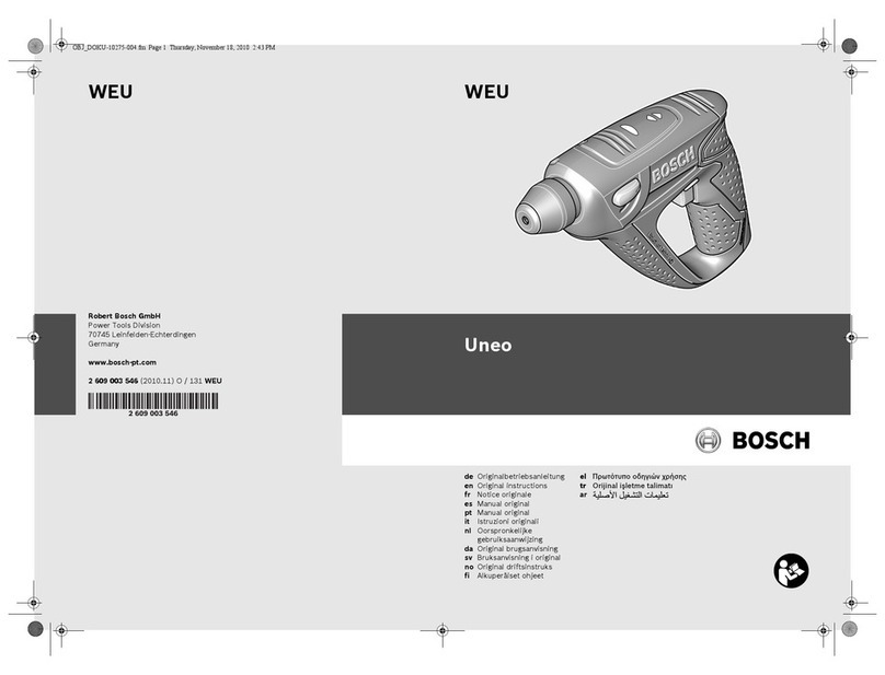Bosch WEU Uneo User manual