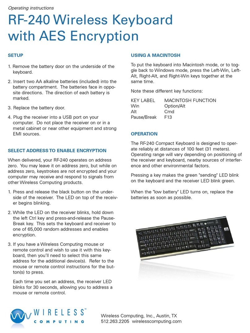 Wireless Computing RF-240 User manual