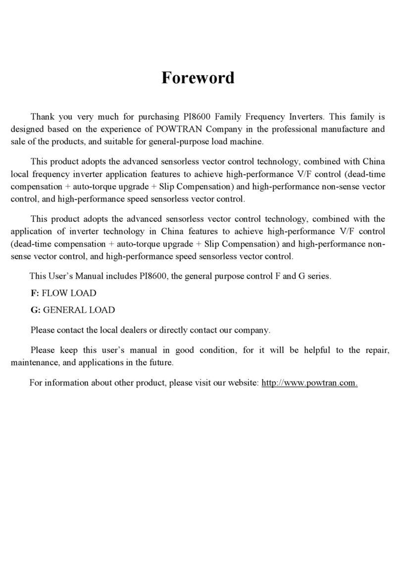 Powtran PI8600 Series user manual