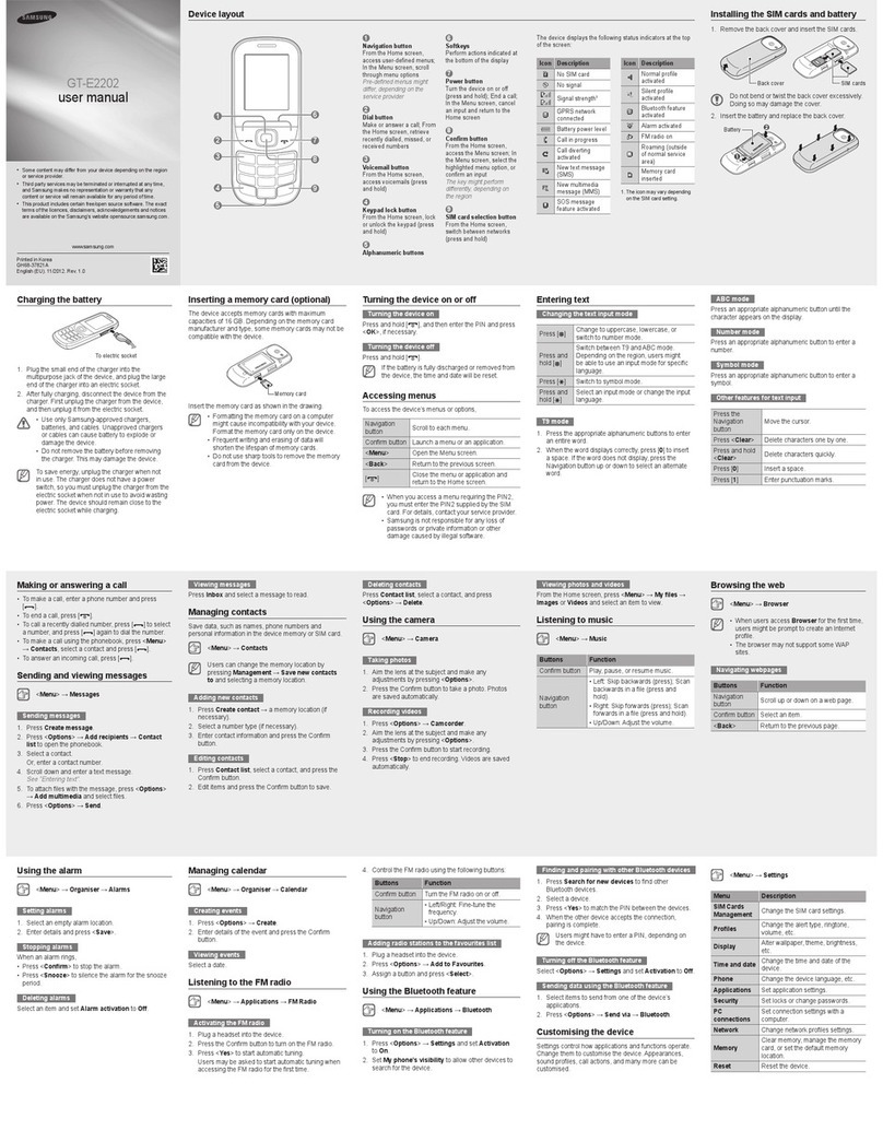 Samsung GT-E2202 user manual