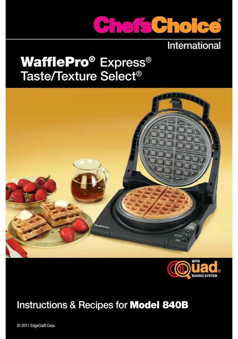Chef's Choice WafflePro Express Taste/Texture Select 840B Quick guide