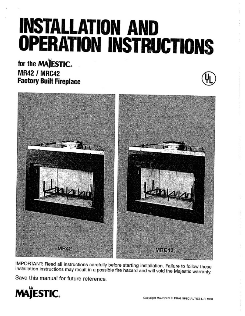 Majestic MR42 Installation and operation instructions