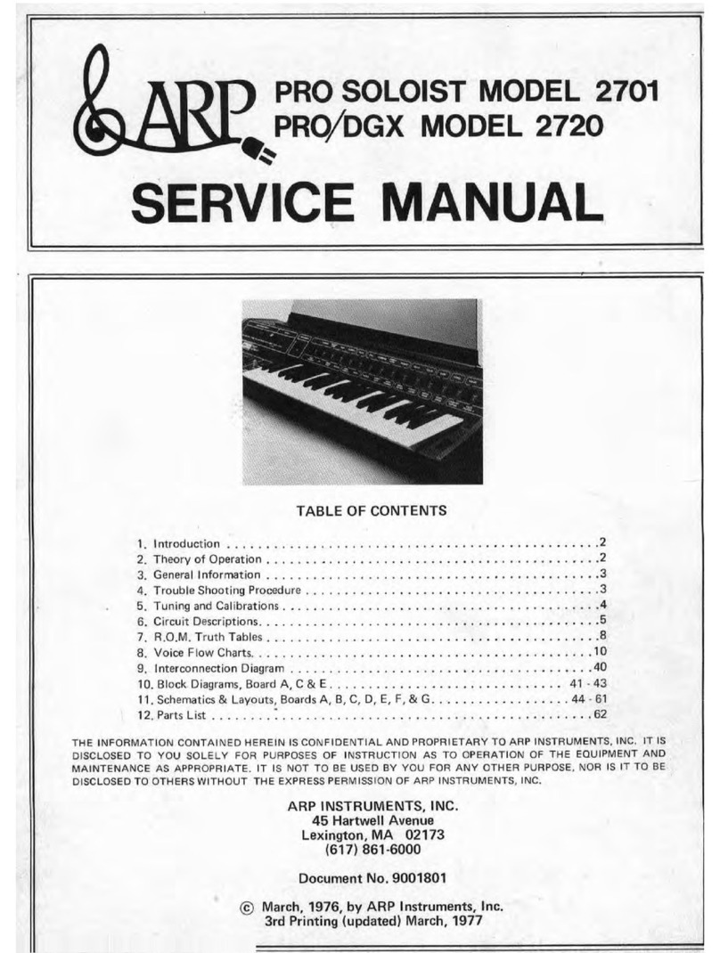 ARP Instruments Pro Soloist 2701 Service manual