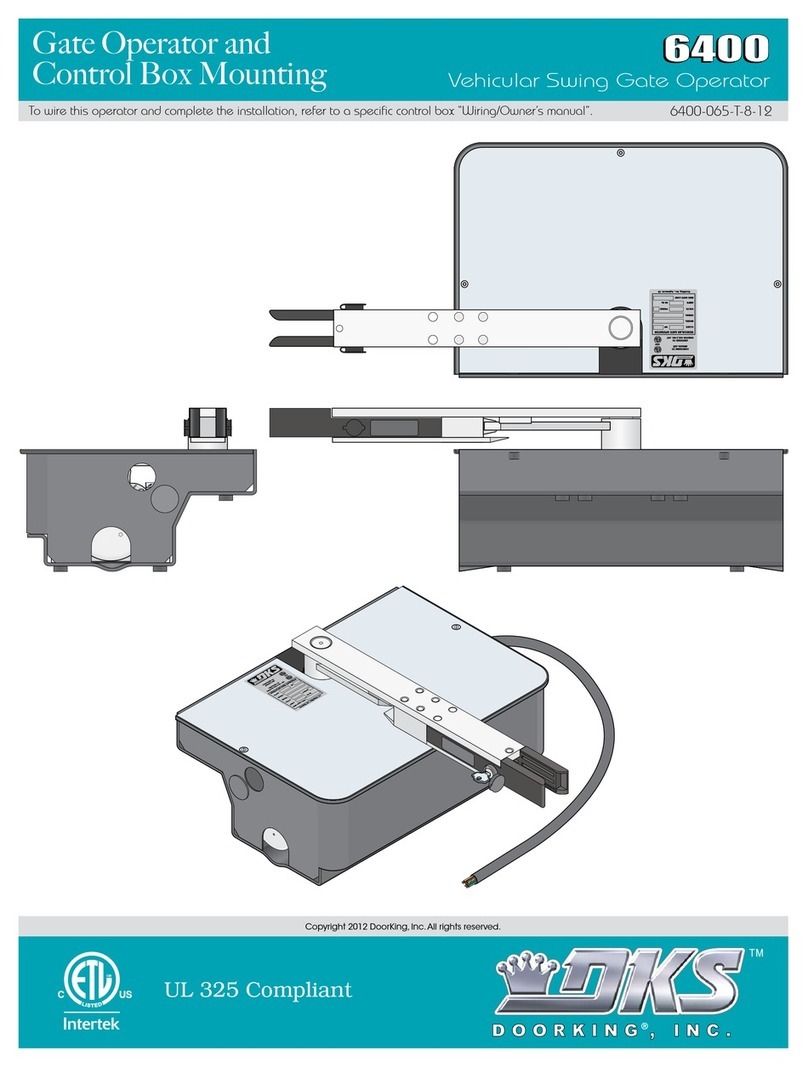 DKS 6400 - UL 325 Class 1 User manual