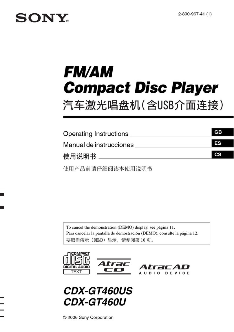 Sony CDX-GT460US User manual