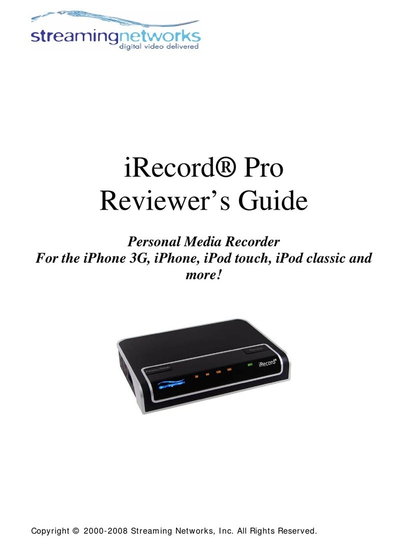 Streaming Network iRecord Pro Reviewer's guide