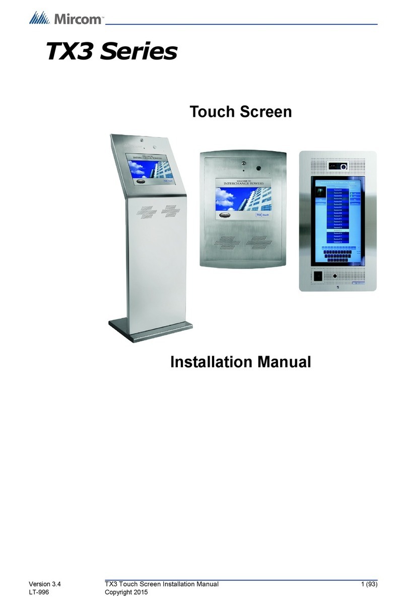 Mircom TX3-TOUCH-K15-A installation manual Mircom TX3-TOUCH-K15-A installation manual