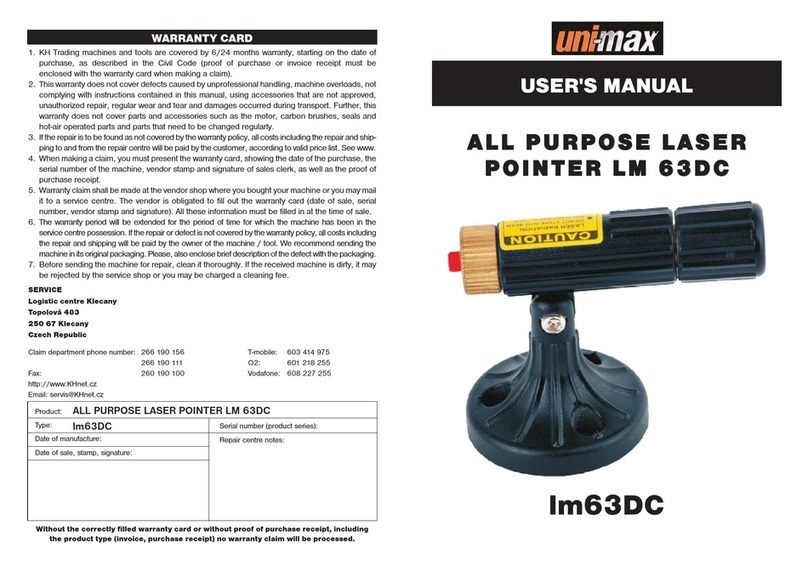 Unimax lm63DC user manual