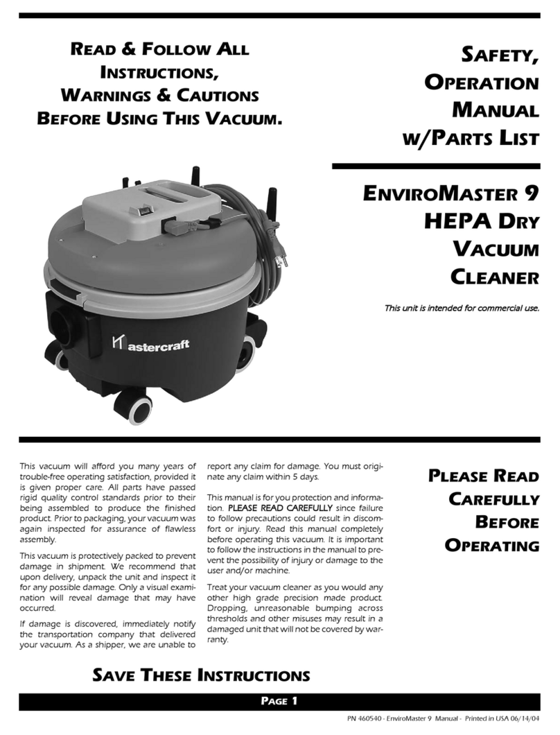 MasterCraft ENVIROMASTER 9 Safety and operating manual