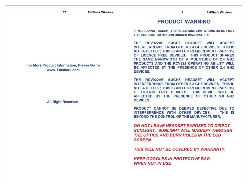 FatShark RCV922 User manual