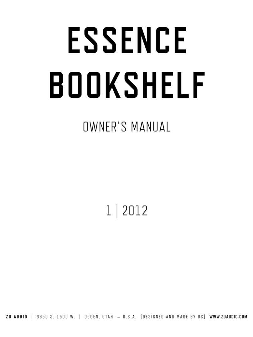 Zu Audio Essence Bookshelf owner's manual