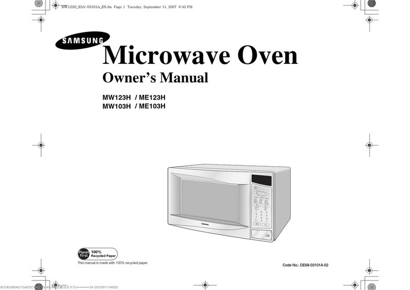 Samsung MW123H owner's manual