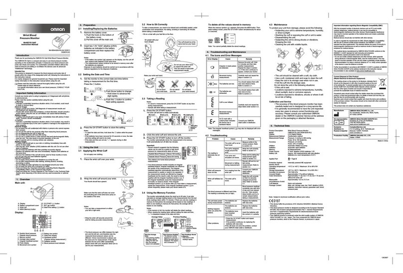 Omron R3 Opti User manual Omron R3 Opti User manual