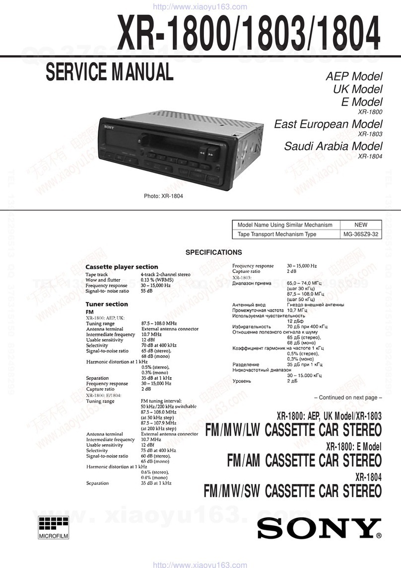 Sony XR-1800 Service manual