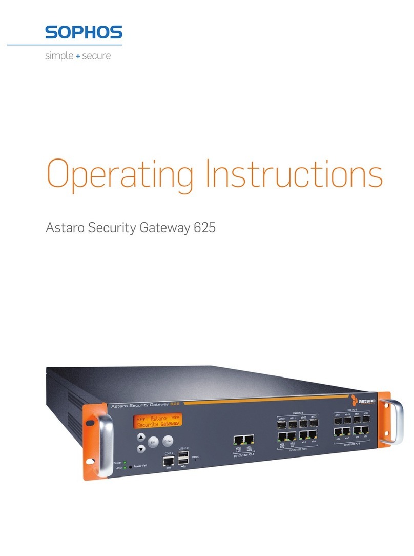 Sophos Astaro 625 operating instructions