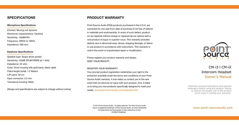Point Source Audio CM-i3 owner's manual
