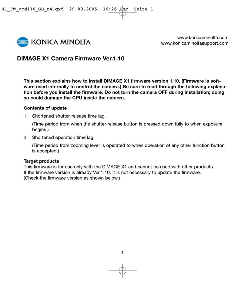 Konica Minolta DiMAGE X1 Mounting instructions