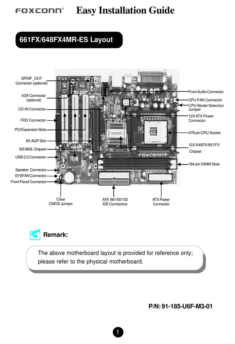Foxconn 661FX4MR-ES Layout Easy installation guide