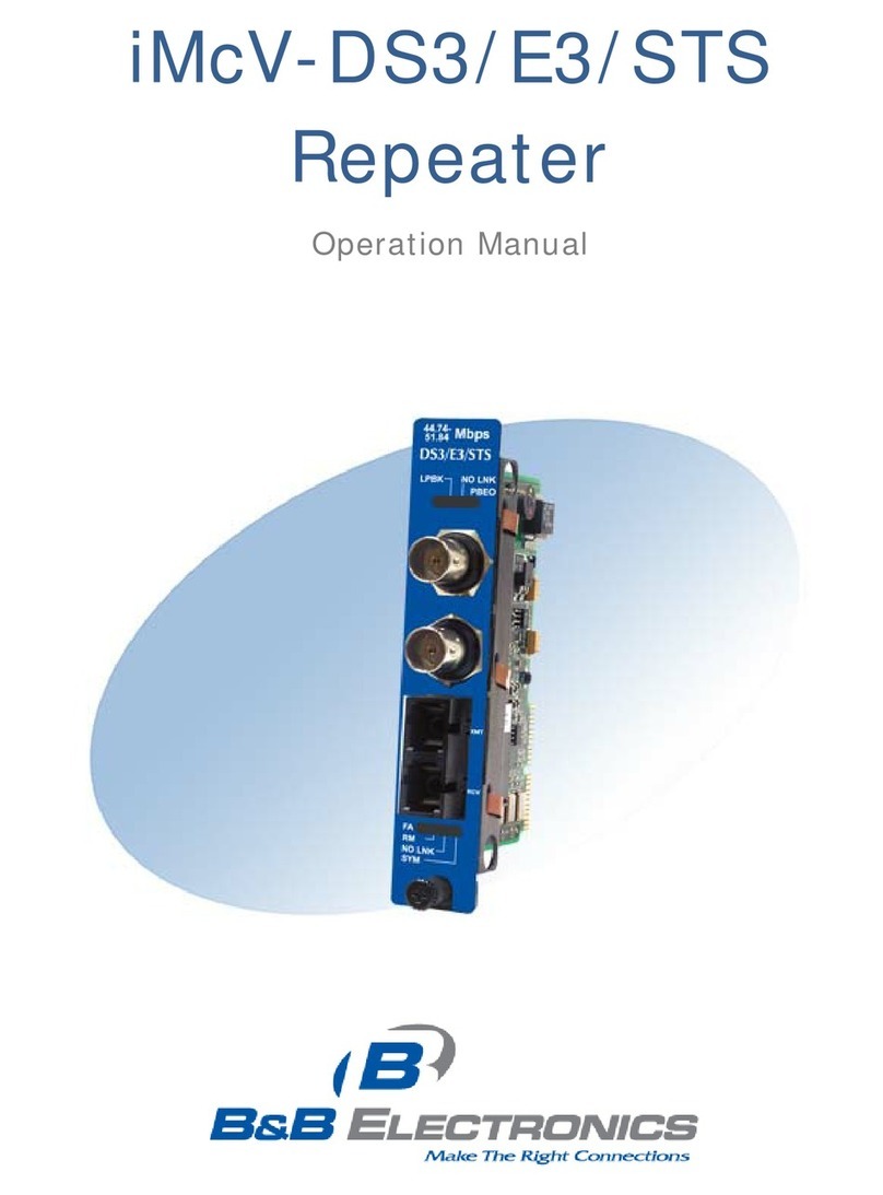 B&B Electronics iMcV-DS3 Operation manual