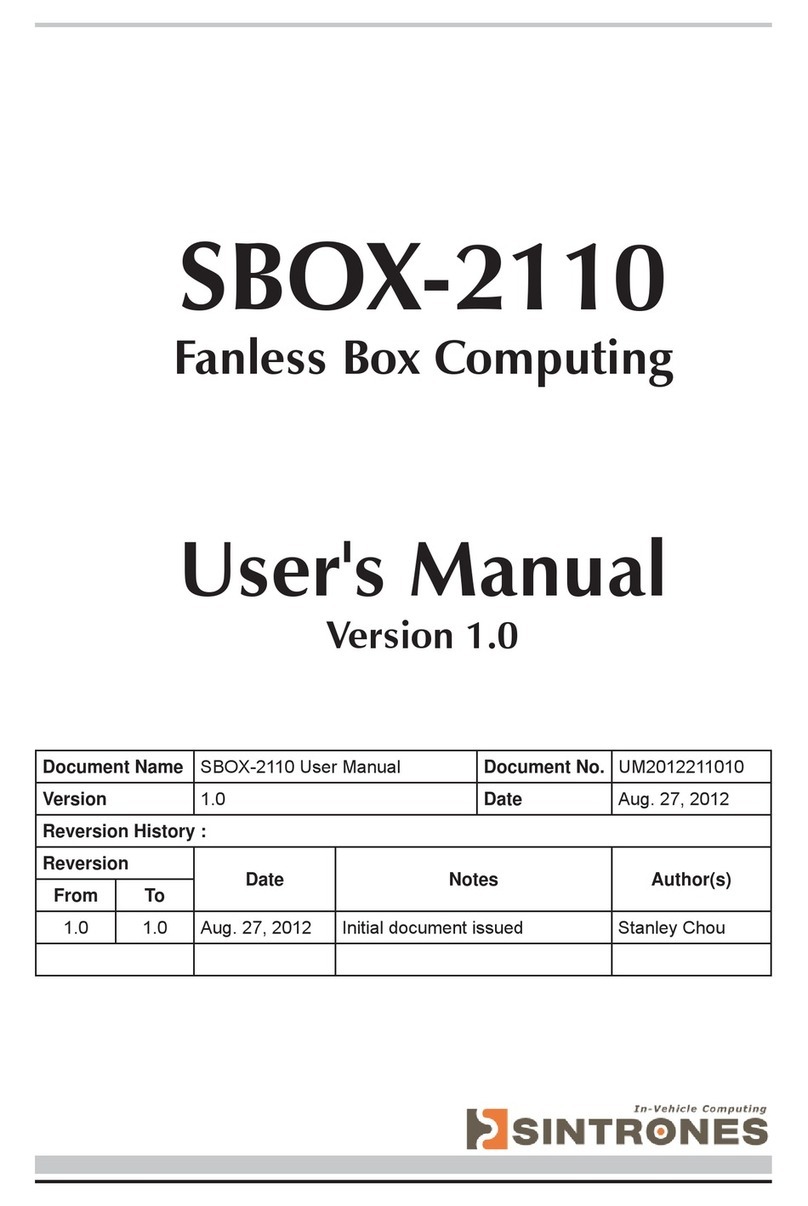 Sintrones SBOX-2110 User manual Sintrones SBOX-2110 User manual