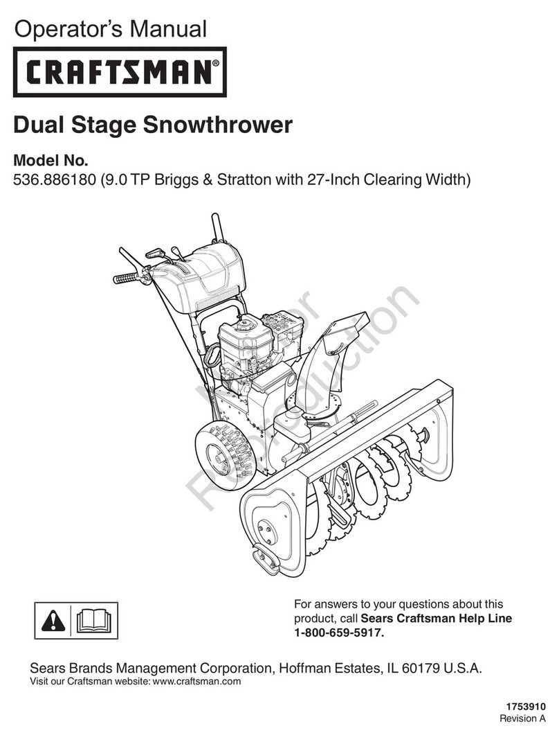 Craftsman 536.886180 Operator's manual