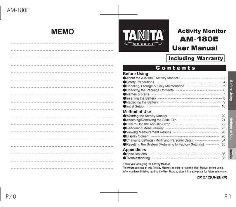 Tanita AM-180E User manual