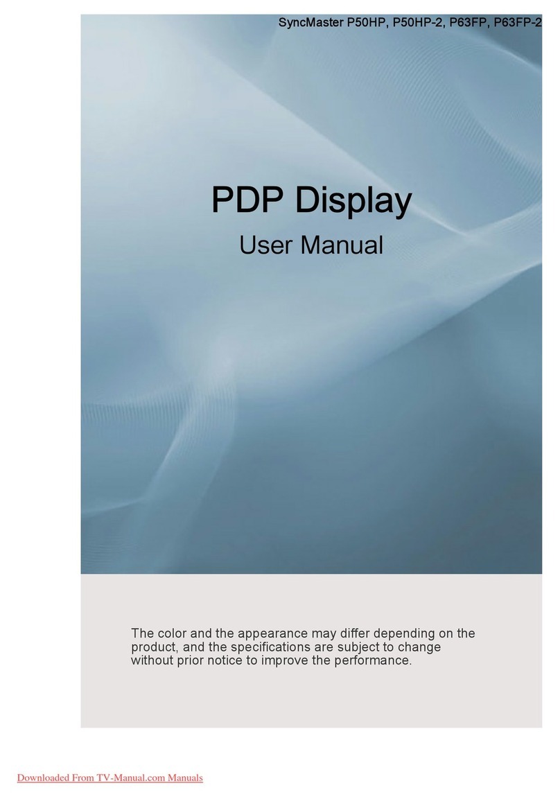 Samsung P50HP - SyncMaster - 50" Plasma Panel User manual