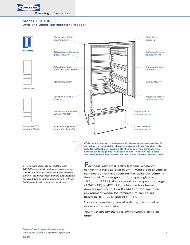 Sub-Zero 700TCI Instructions for use