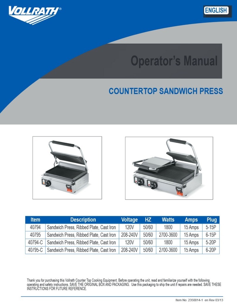 Vollrath 40794 User manual Vollrath 40794 User manual