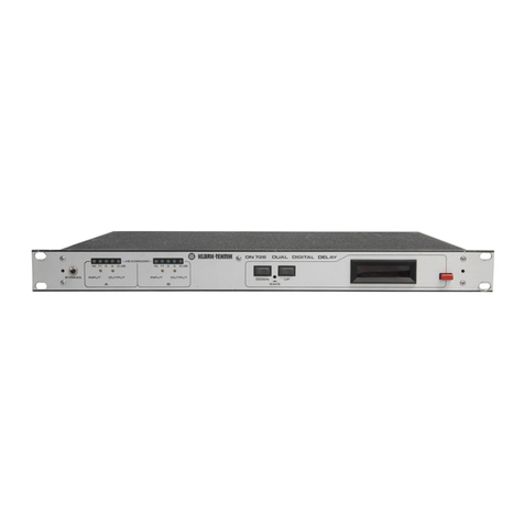 Klark Teknik DN 726 Operating and service information
