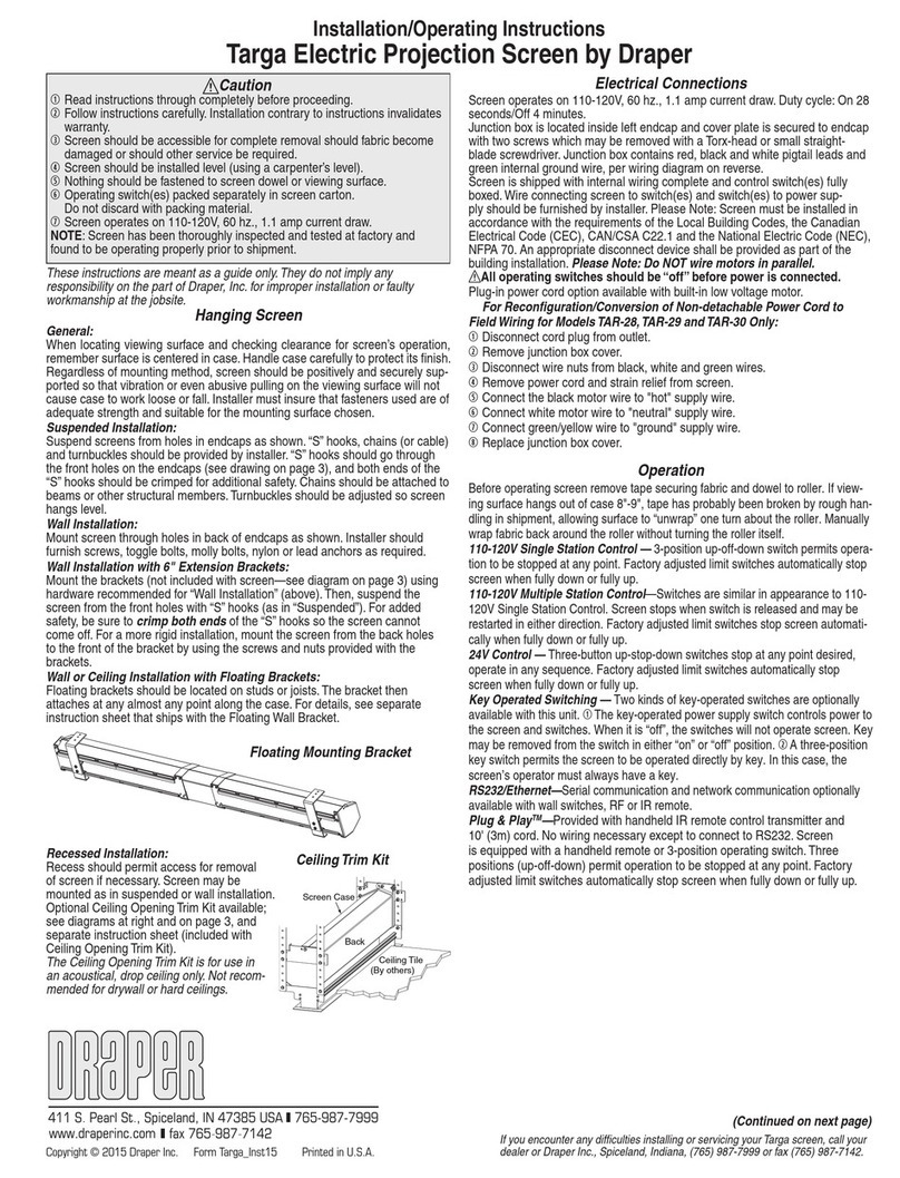 Draper Targa User manual