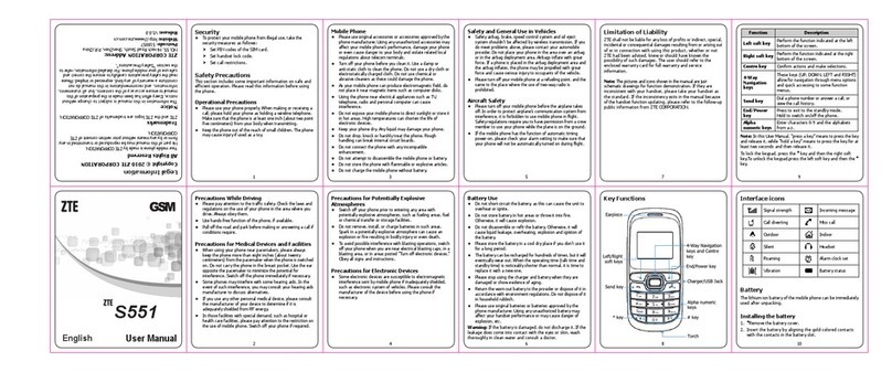 Zte S551 User manual