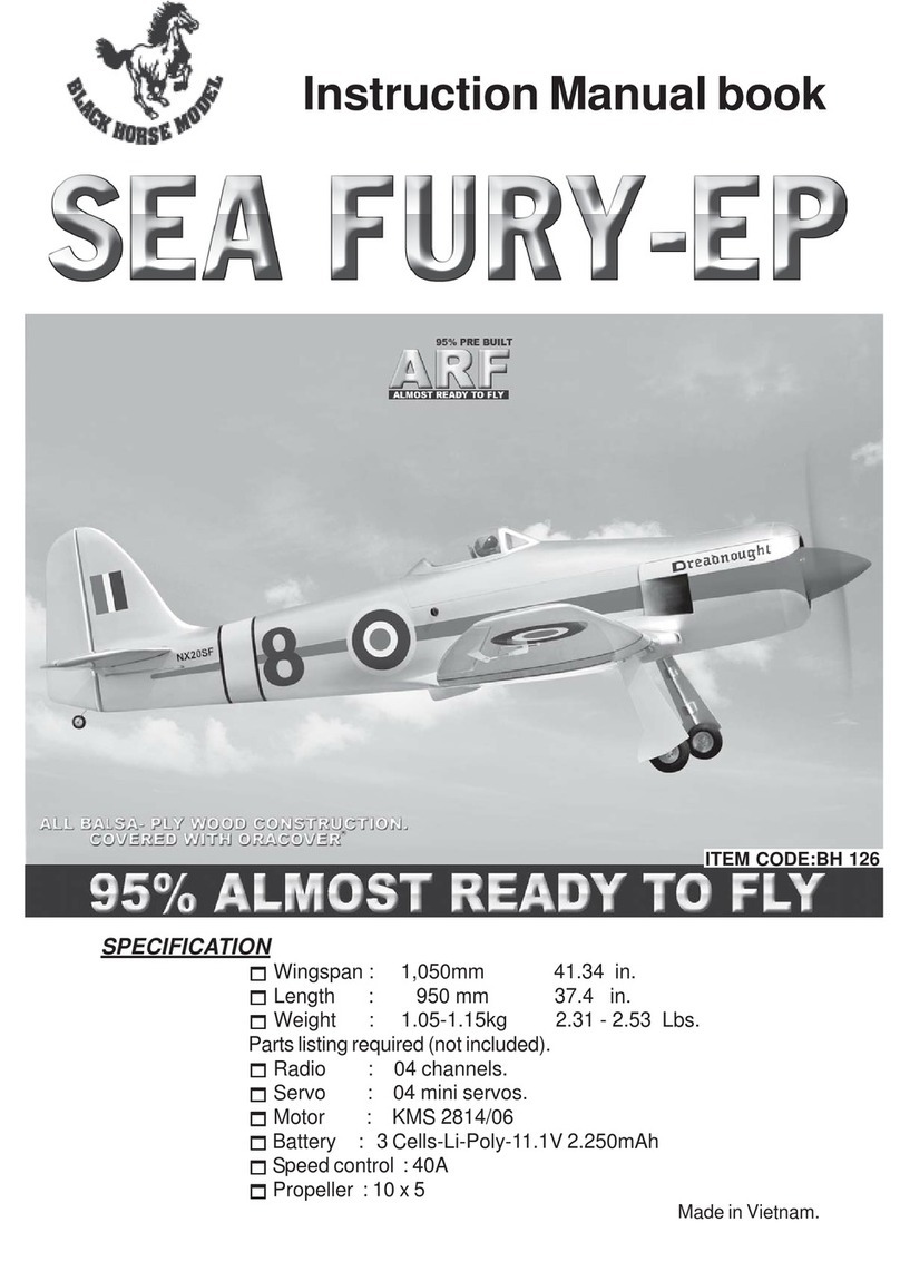 Black Horse Model sea fury-ep Instruction manual book