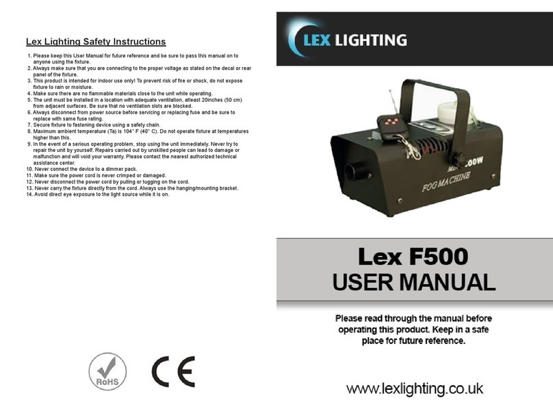 LEX Lighting F500 User manual