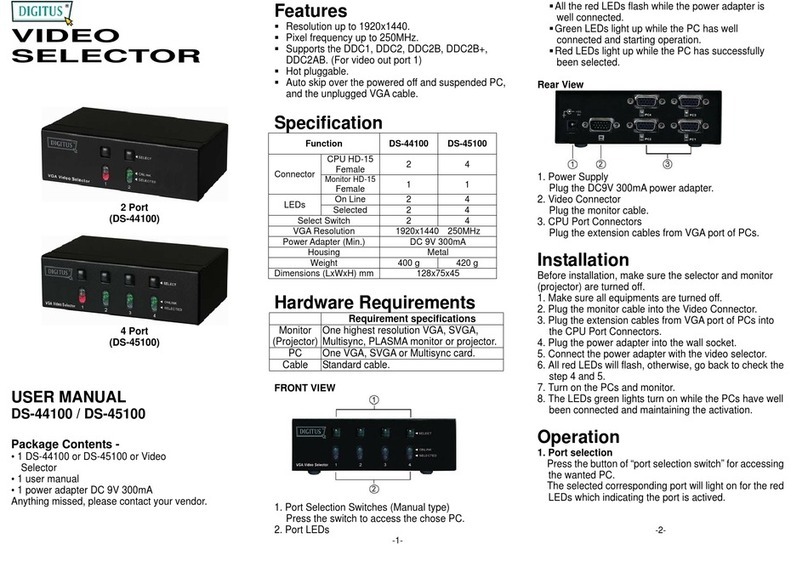 Digitus DS-44100 User manual Digitus DS-44100 User manual